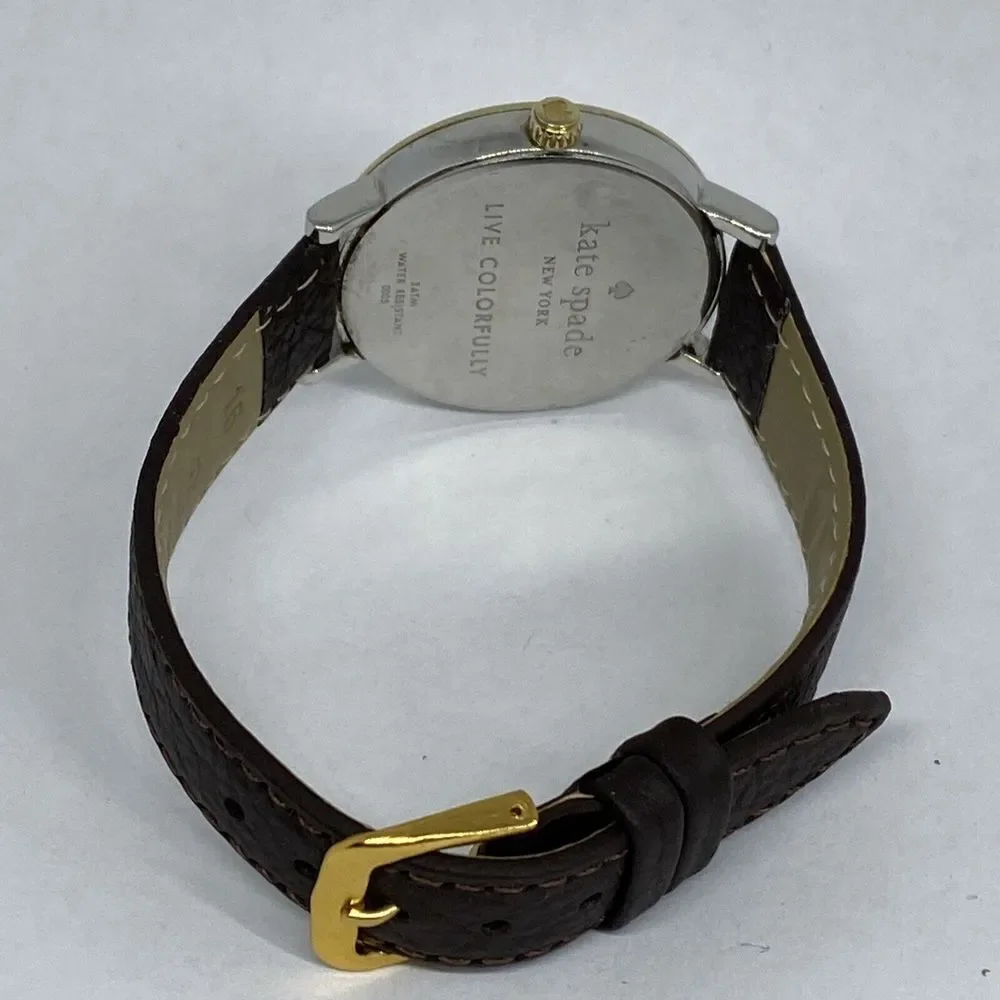 Kate Spade New York 0005 Women's Brown Leather Analog Dial Quartz Watch XX558